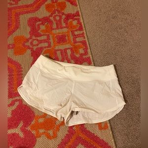 white lululemon shorts!!